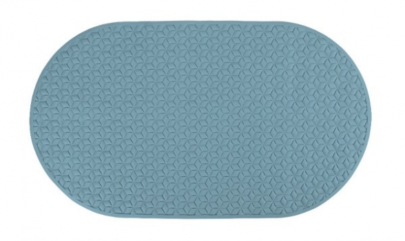 Ταπέτο Μπανιέρας Αντιολισθητικό Pvc 69x35εκ. Bliss Aqua 2435952