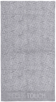 Πετσέτα Θαλάσσης Polyester-Poliammide 90x170εκ. Feel & Touch Icon Titanium