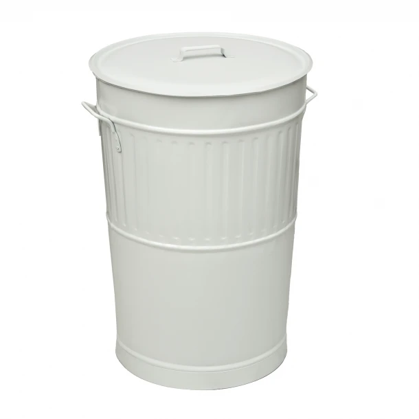 Κάδος Απορριμμάτων 100lt Matt White Retro Pam & Go 48x68εκ. 4868-033