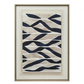 Πίνακας Σε 3D Καμβά Mdf-Ps Plastic Μπεζ-Μπλε ESPIEL 50x2,9x70εκ. FAL403