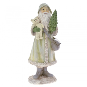 Χριστουγεννιάτικος Διακοσμητικός Άγιος Βασίλης Polyresin Πράσινος iliadis 11x9x26εκ. 81911
