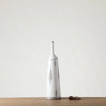 Βάζο Ανάγλυφο Polyresin Λευκό ESPIEL 15x57εκ. FIK370