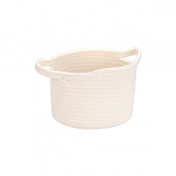 Καλάθι Κρεμαστό Polyester Λευκό 18x18x13εκ. Blanca Estia  02-29616