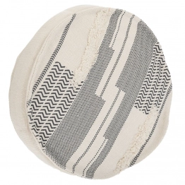 Διακοσμητικό Μαξιλάρι Υφασμάτινο Polycotton Εκρού-Μαύρο 40x8εκ. iliadis 90223