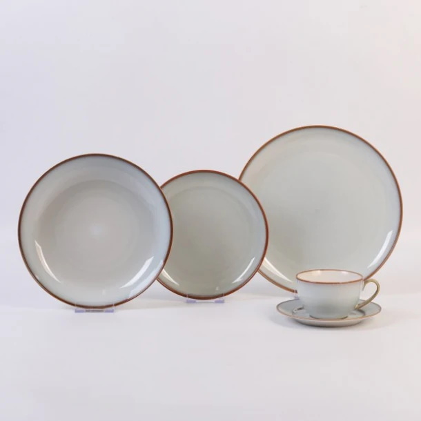 Σερβίτσιο Φαγητού Σετ 18τμχ Reactive Glaze Stoneware PortoSanto Ciel-Brown CRYSPO TRIO 25.054.18