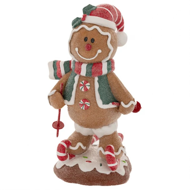 Χριστουγεννιάτικο Διακοσμητικό Gingerbread Αγόρι Polyresin Καφέ 12x11x21εκ. iliadis 87196