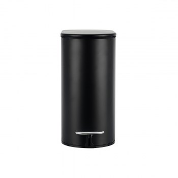 Καλάθι Απορριμμάτων Μεταλλικό Soft Close Mat Black 5lt-13,8x28,4x30,5εκ. Slim Estia 02-5566