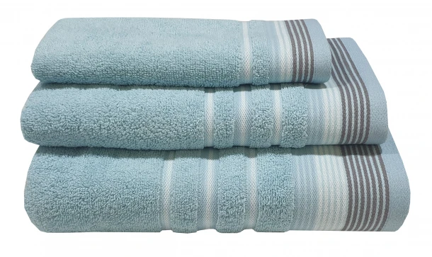 Πετσέτα Βαμβακερή Χεριών 30x50εκ. Satin Stripe Petrol Komvos 7005905-9