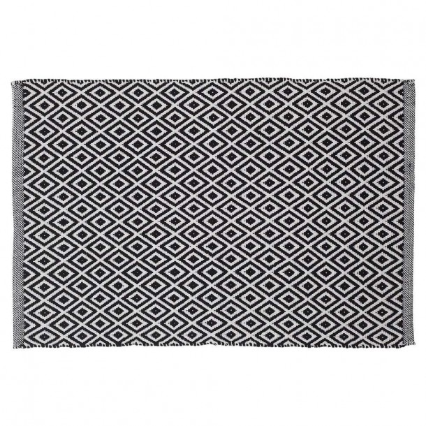 Ταπέτο Μπάνιου Βαμβακερό 60x90εκ. Trellis Black Sealskin 294213619