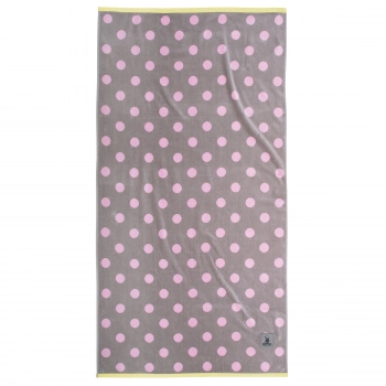 Πετσέτα Θαλάσσης Βαμβακερή 90x170εκ. Essential 4069 Γκρι-Lime-Ροζ Greenwich Polo Club