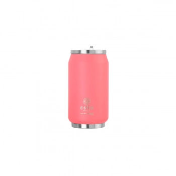 Θερμός-Ποτήρι Ανοξείδωτο Με Καλαμάκι Fusion Coral Save The Aegean Estia 300ml-7x14εκ. 01-16692