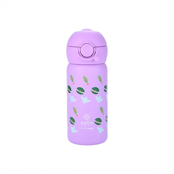Θερμός Παιδικό Ανοξείδωτο Με Καλαμάκι Ocean Buddies 350ml-7x7x18εκ. Save The Aegean Estia 01-23485