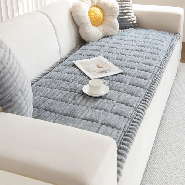 Ανώστρωμα Για Διθέσιο Καναπέ Fleece 70x150εκ. Aspen Light Grey Melinen 20005209