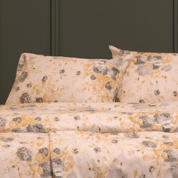 Ζεύγος Μαξιλαροθήκες Φανελένιες 53x72εκ. Peonia Grey Winter Line Mini Melinen 20004017