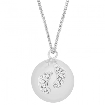 Μενταγιόν Επάργυρο Babybell Glowing Πατουσάκια Silver Proud Mama PM-616