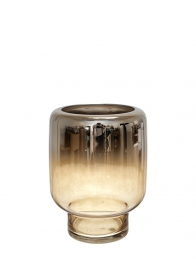 Βάζο Χειροποίητο Φυσητό Γυαλί Καφέ-Ασημί 19x25,5εκ. Zen Collection 25.43.52108