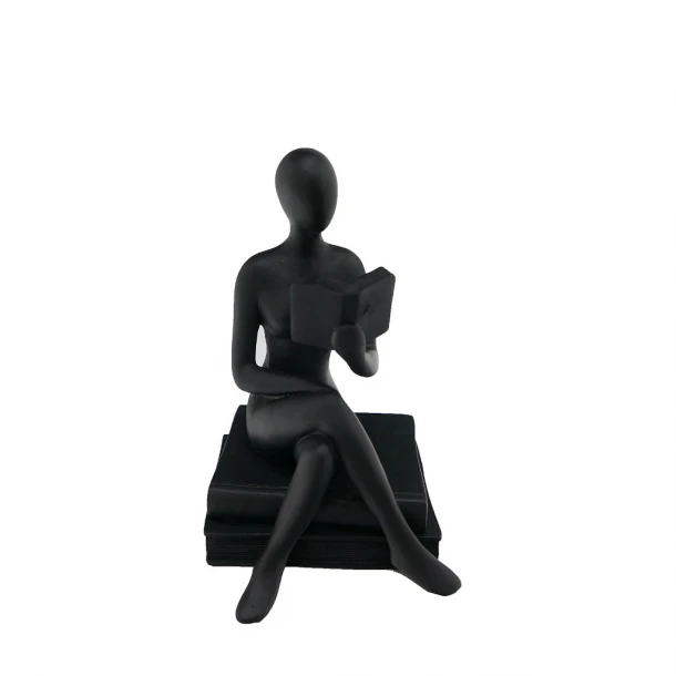 Διακοσμητική Επιτραπέζια Φιγούρα Polyresin Μαύρη ESPIEL 8x8,3x13εκ. FAD221
