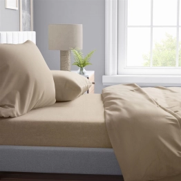 Πάπλωμα Βαμβακερό Υπέρδιπλο 220x240εκ. Solid 502 Beige DimCol