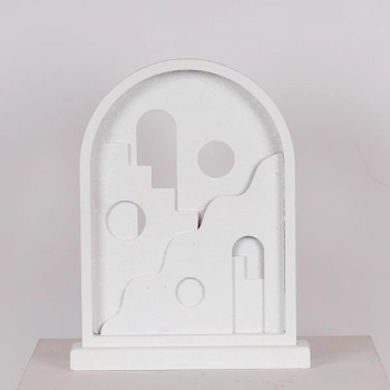 Διακοσμητικό Επιτραπέζιο Σπίτι Ξύλινο Λευκό 26x4,5x20εκ. ESTHETI 819-00462