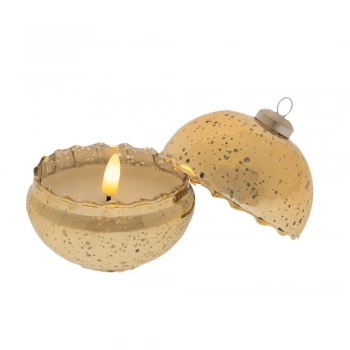 Κερί Led Χριστουγεννιάτικη Μπάλα Χρυσή 9εκ. iliadis 87068