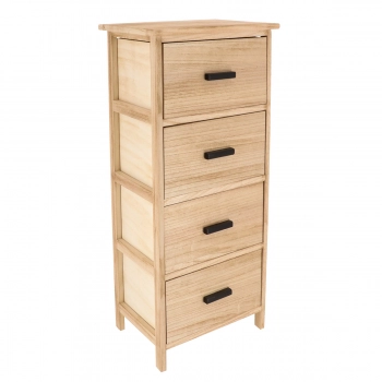 Συρταριέρα MDF Με 4 Συρτάρια 37,5x27,5x86εκ. Μπεζ MRShome 1302000