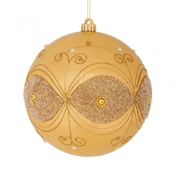 Χριστουγεννιάτικη Μπάλα Πλαστική Περλέ Χρυσή 15εκ. iliadis 90965