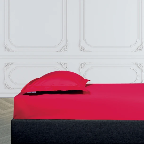 Σεντόνι Μεμονωμένο Βαμβακοσατέν King Με Λάστιχο 180x200+35εκ. Cozy 2260 Red Greenwich Polo Club