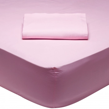 Σεντόνι Μεμονωμένο Βαμβακερό King Με Λάστιχο 180x200+35εκ. Colour Best 1012 Pink Das Home