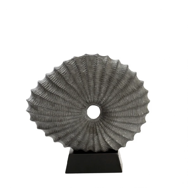 Διακοσμητικό Επιτραπέζιο Lucky Horn Κεραμικό-Ξύλινο Γκρι-Μαύρο ESPIEL 23x9x29,2εκ. TAS112