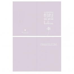 Ευχετήρια Κάρτα Γέννησης Lilac Proud mama PM-542