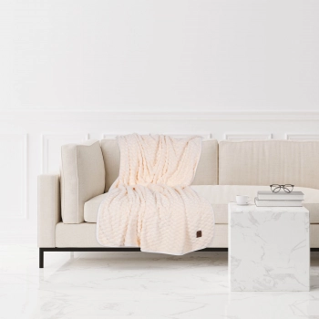 Κουβέρτα Fleece Καναπέ 130x170εκ. Essential 8836 Μπεζ Greenwich Polo Club