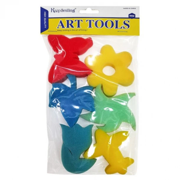 Σφουγγάρι Ζωγραφικής Σετ 6τμχ 7εκ. Justnote 50-3185