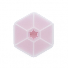 Φαγητοδοχείο Πλαστικό Με 6 Χωρίσματα Snackle Box Hexagon Pink Melii MEL23700