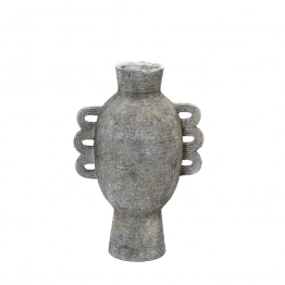 Βάζο Κεραμικό Γκρι ESPIEL 15,5x15,5x21εκ. TAS232
