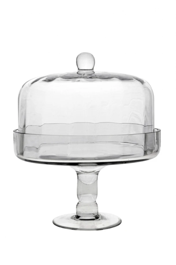 Τουρτιέρα Γυάλινη Διάφανη Με Πόδι 26,5x33εκ. Zen Collection 18.6.43448-ΖΕΝ