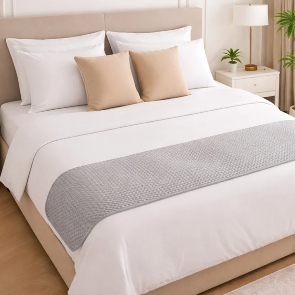 Διακοσμητικό Runner  Κρεβατιού Polyester 55x250εκ. Omnia Grey Melinen 20005733