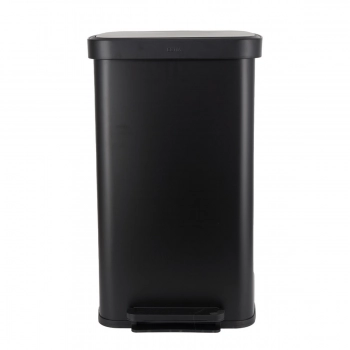 Κάδος Απορριμάτων Ανοξείδωτος 70lt-45x37,5x74,5εκ. Flatop Soft Close Μαύρος Ματ Estia 01-31985