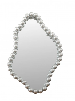 Καθρέπτης Ξύλινος Με Μπίλιες Ασημί 61x7x91,5εκ. Zen Collection 25.18.51623