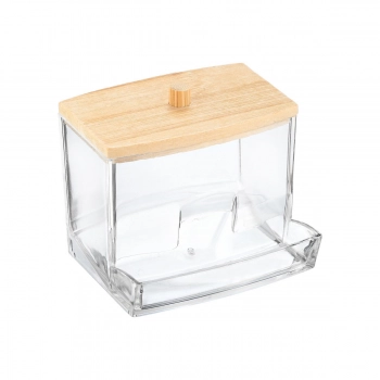 Κουτί Οργάνωσης Με Καπάκι Πλαστικό-Bamboo Essentials Estia 9x7,5x7εκ. 02-17644