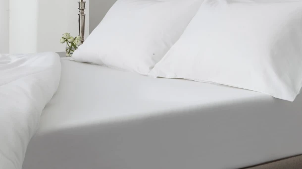 Σετ Σεντόνια Μονά 175x280εκ. Βαμβακερά 300TC Λευκά Satin Plain