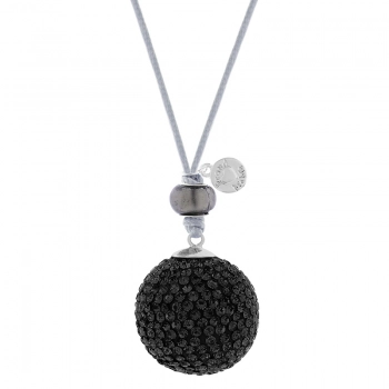 Μενταγιόν Εγκυμοσύνης Βαμβακερό-Επάργυρο Babybell Glitter Jet Black Proud Mama PM-447