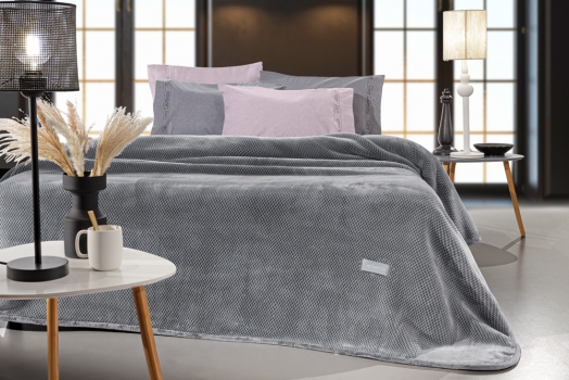 Κουβέρτα Ultrasoft Ζακάρ Μονή 160x220εκ. Cheval Silver Guy Laroche