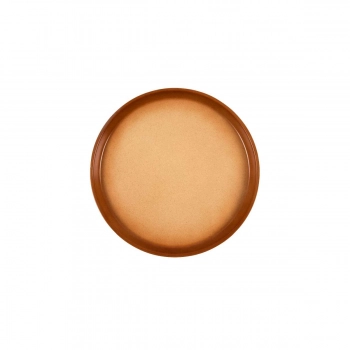 Πιατέλα Πίτσας Πυραντοχής Πορσελάνης Καφέ-Μπεζ Art Et Lumiere 23x13x4εκ. 09089