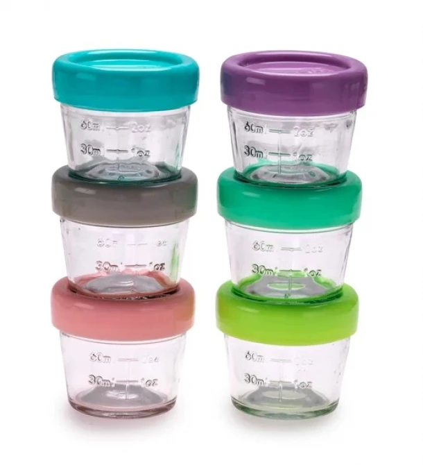 Σετ 6τμχ Δοχεία Γυάλινα Με Καπάκι 118ml Melii MEL16600