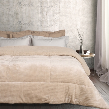 Κουβερτοπάπλωμα Fleece-Sherpa Υπέρδιπλο 220x240εκ. Blankets 1181 Beige Das Home