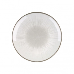 Πιάτο Ρηχό Φαγητού Πορσελάνης 27εκ. Water Lily Grey Oriana Ferelli PR243366401