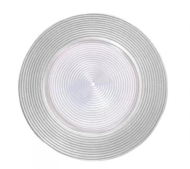 Πιατέλα Σερβιρίσματος Γυάλινη 33εκ. Onda Platino CRYSPO TRIO 80.038.05
