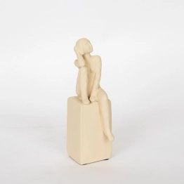 Διακοσμητική Επιτραπέζια Φιγούρα Polyresin Καφέ 6x8x20,5εκ. ESTHETI 752-27021