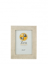 Κορνίζα Polyester Λευκή-Χρυσή 13x18εκ. Zen Collection 25.2.50681