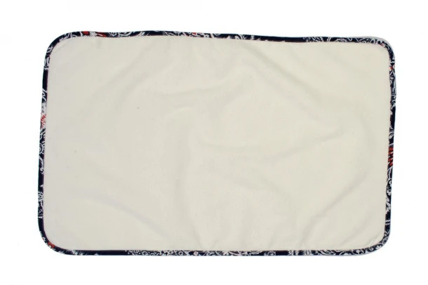 Σελτεδάκι Αδιάβροχο Βαμβακερό Λευκό- Navy Blue 50x80εκ. Λαχούρ 154 DimCol